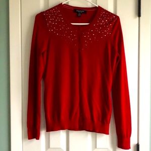 NWT Holiday sweater, cardigan with sequins. Brand new with tags. Size Small.